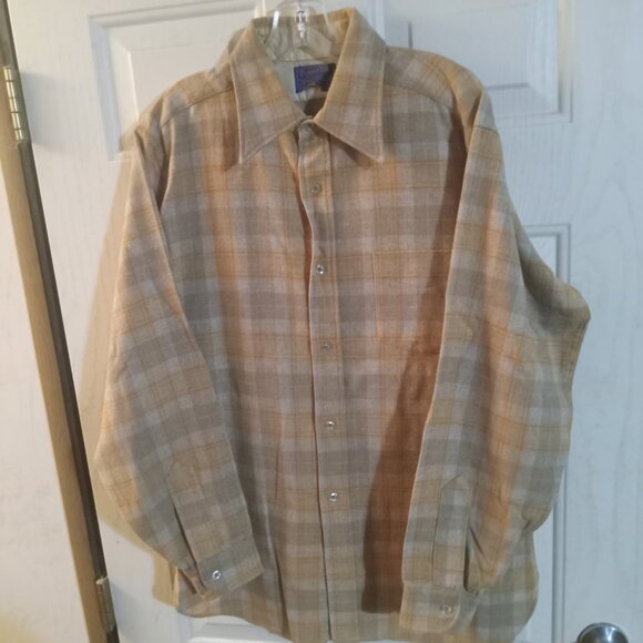 Pendleton Men's Virgin Wool Button Up Long Sleeve Shirt L - Picture 2 of 6
